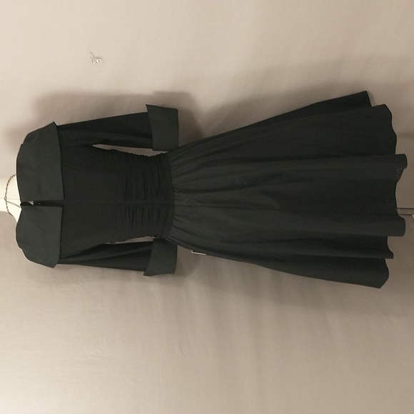 Black Party Dress Vintage Jessica Howard NWT Fit and Flare Sexy Neckline Flirty - Picture 4 of 10